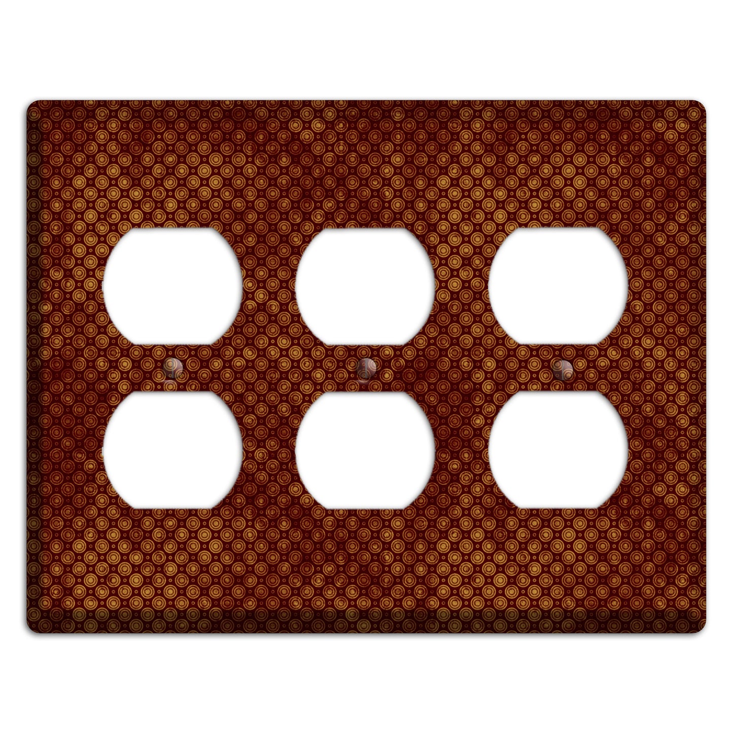 Maroon Tiny Circles 3 Duplex Wallplate