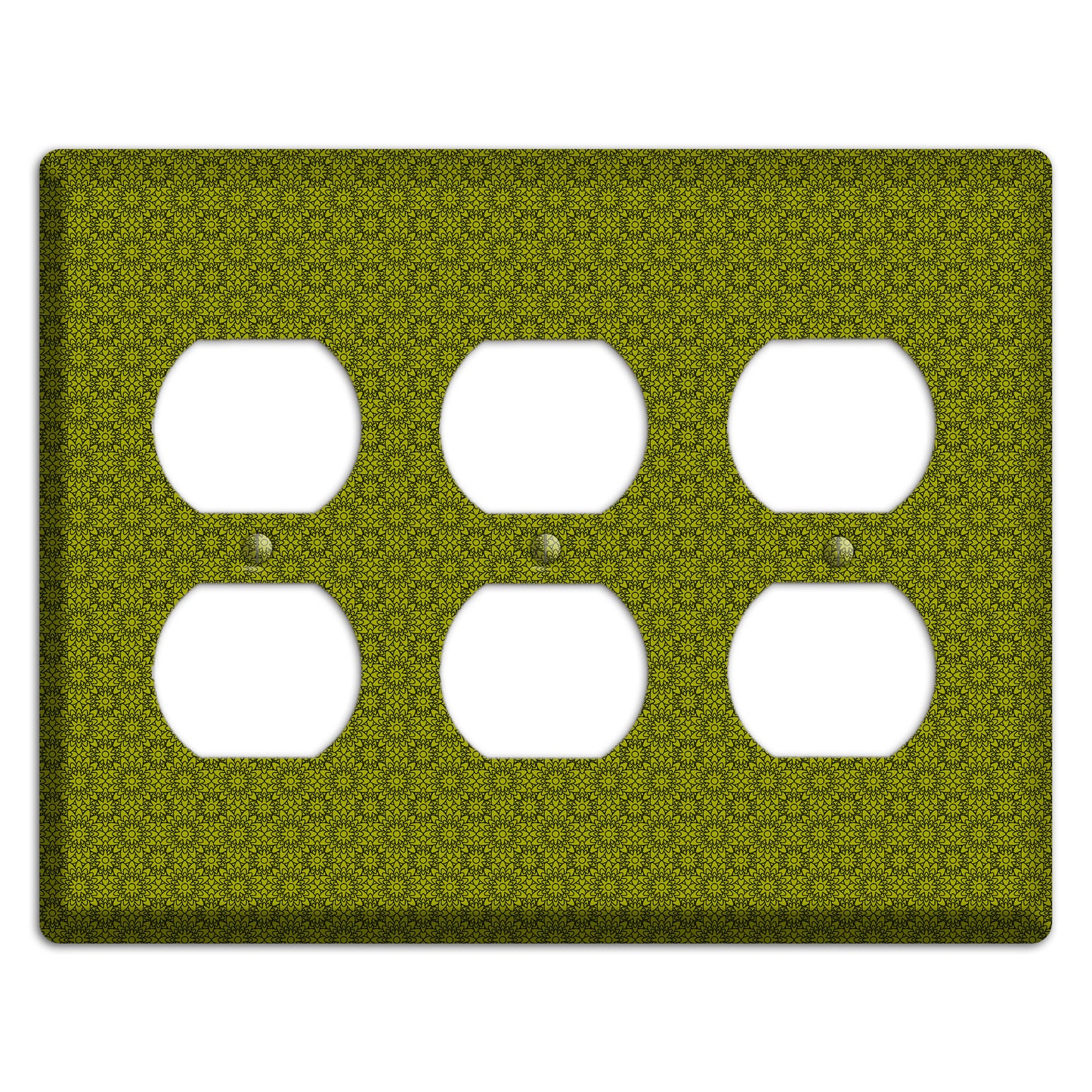 Multi Green Foulard 3 Duplex Wallplate