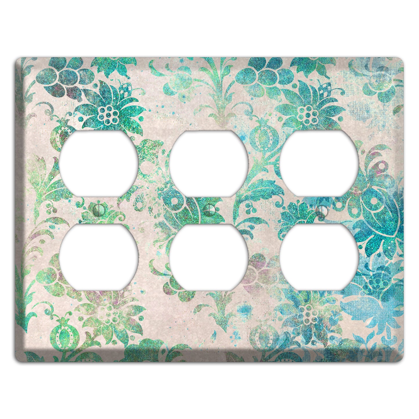 Acapulco Whimsical Damask 3 Duplex Wallplate