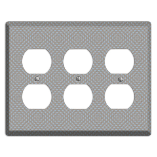 Multi Grey Lattice 3 Duplex Wallplate