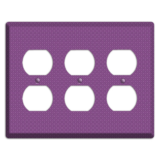 Multi Purple Foulard 3 Duplex Wallplate