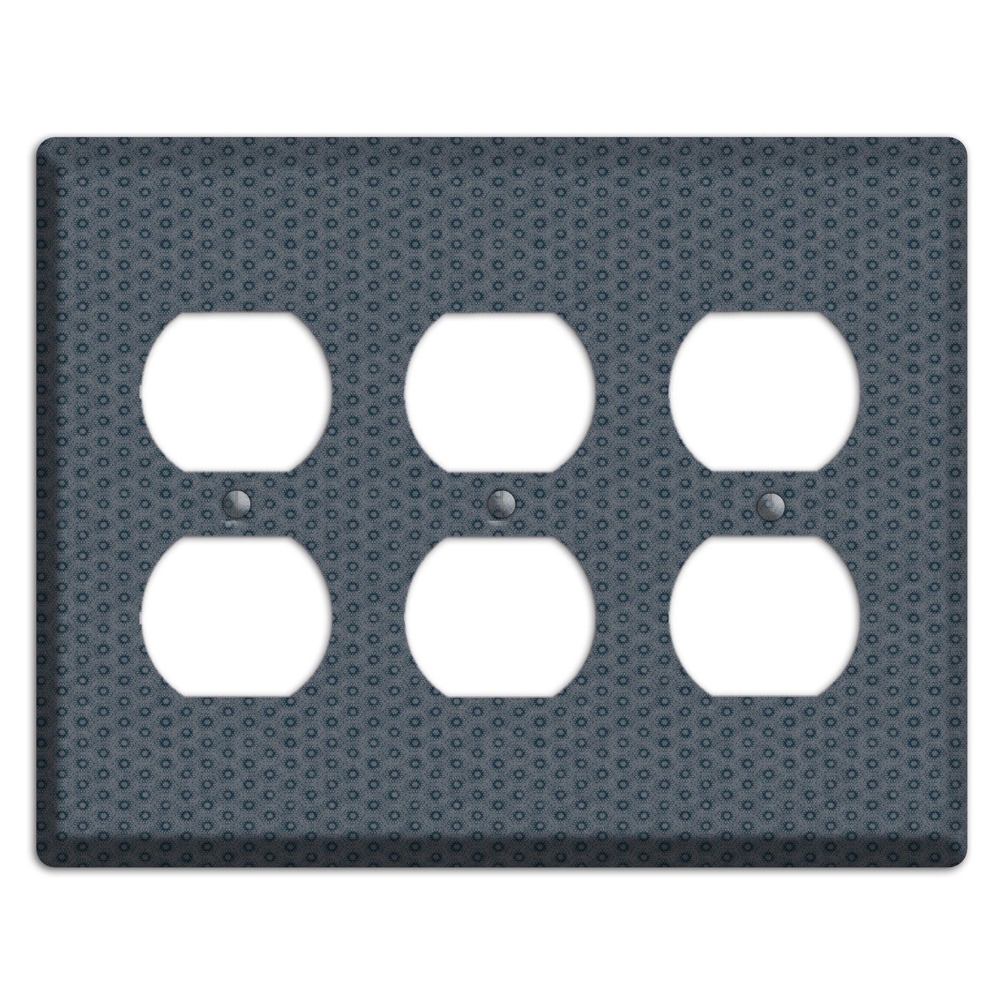 Blue Grey Foulard 3 Duplex Wallplate