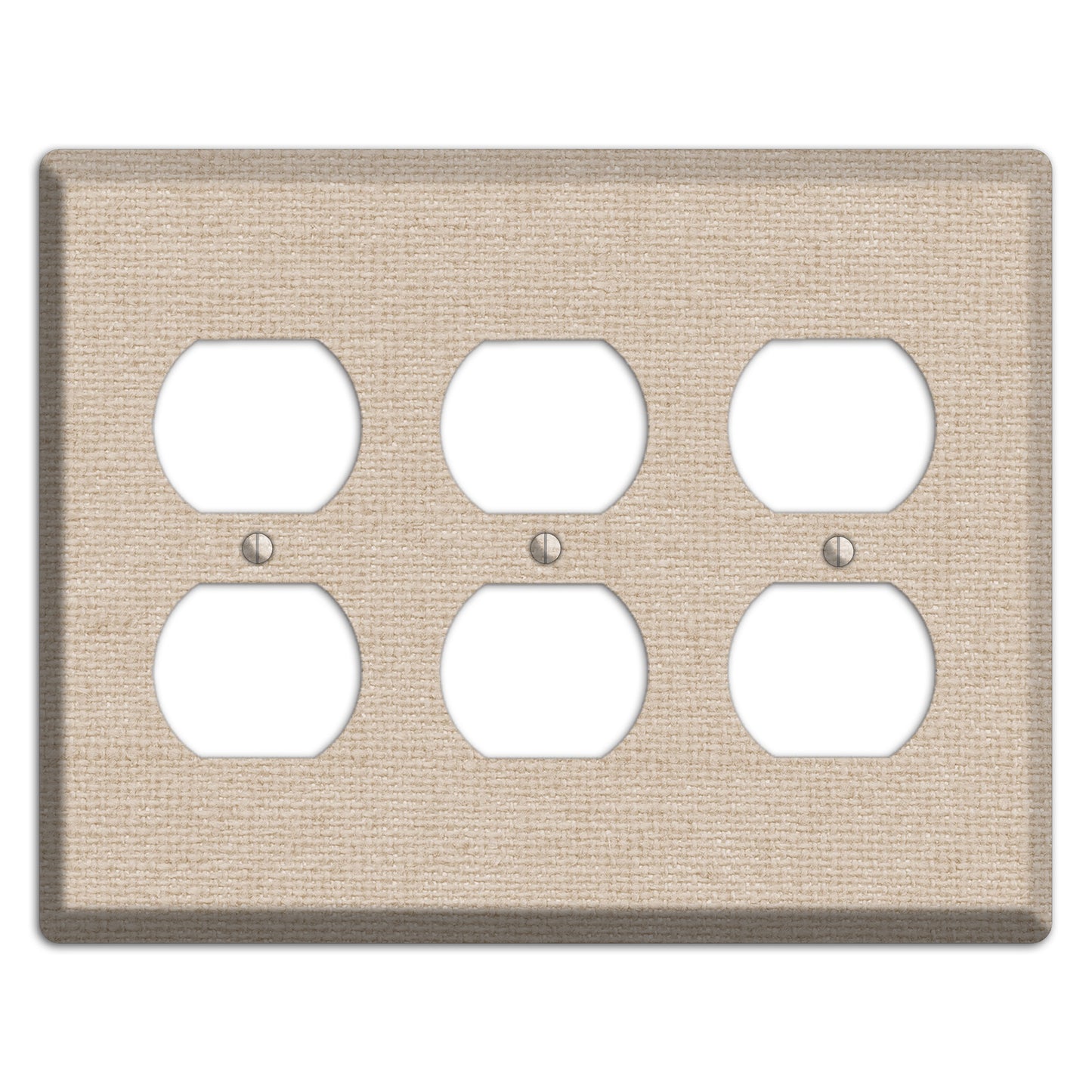 Vanilla Neutral Texture 3 Duplex Wallplate