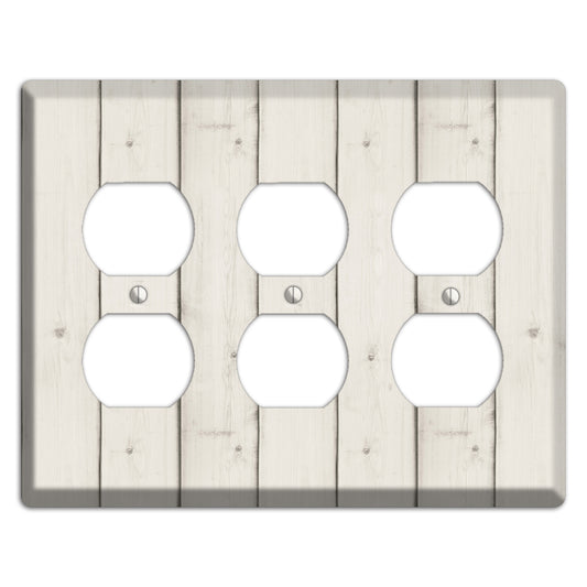 Satin Linen Antique 3 Duplex Wallplate