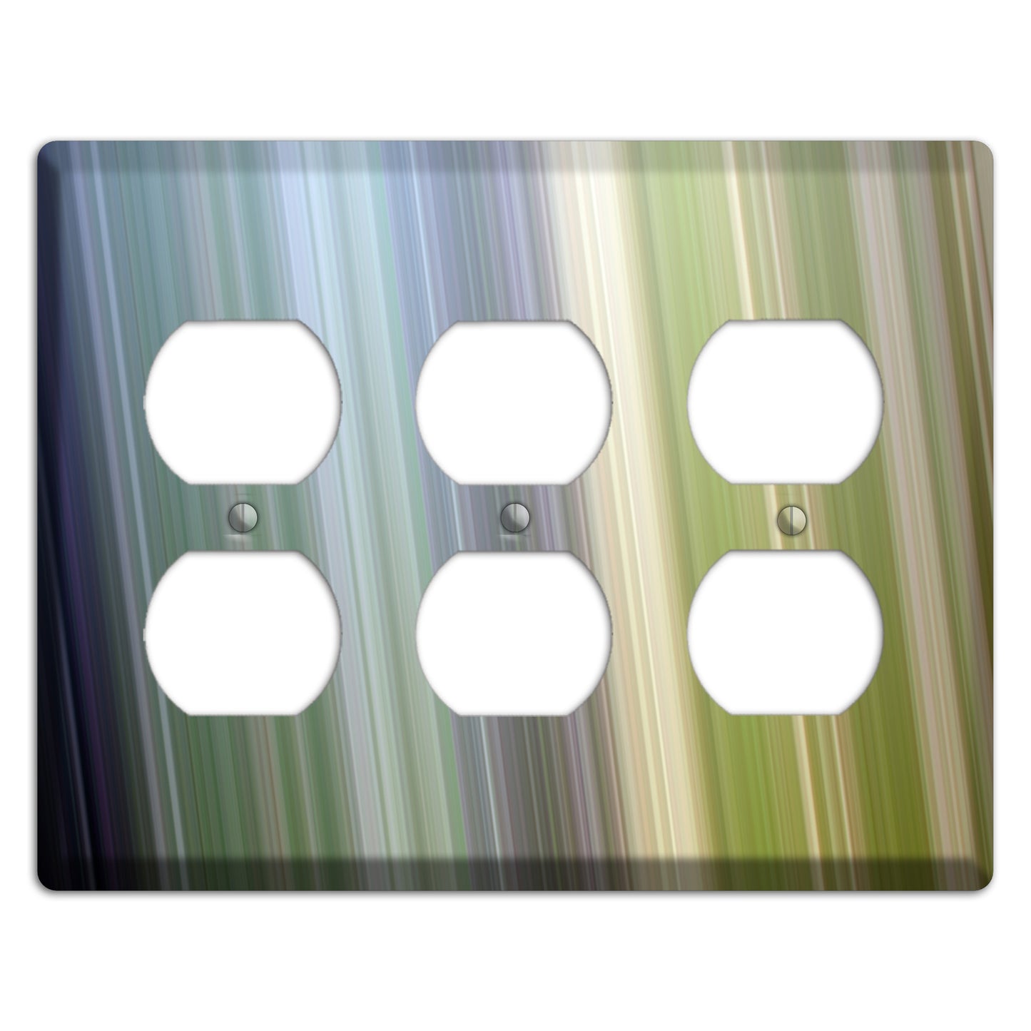 Purple and Green Ray of Light 3 Duplex Wallplate