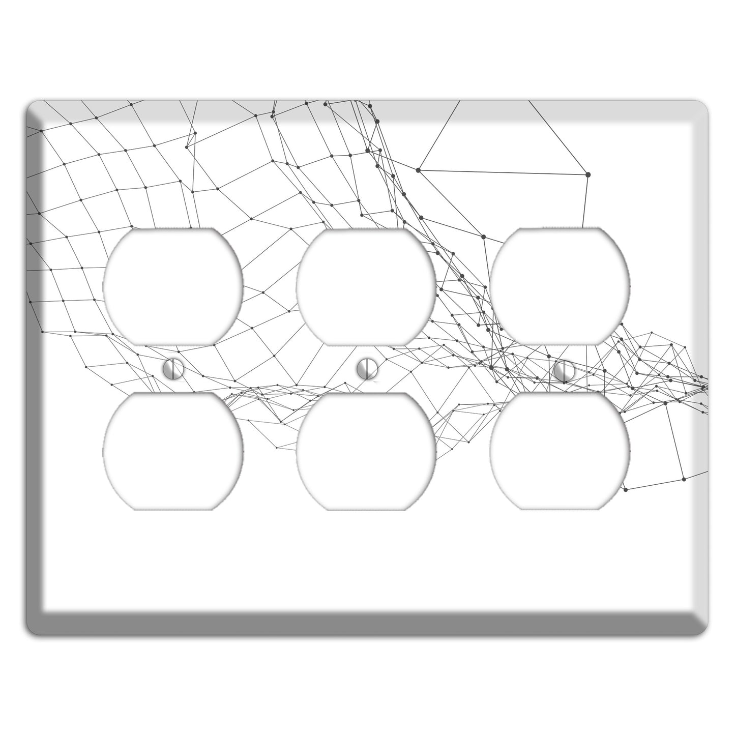 Linear I 3 Duplex Wallplate