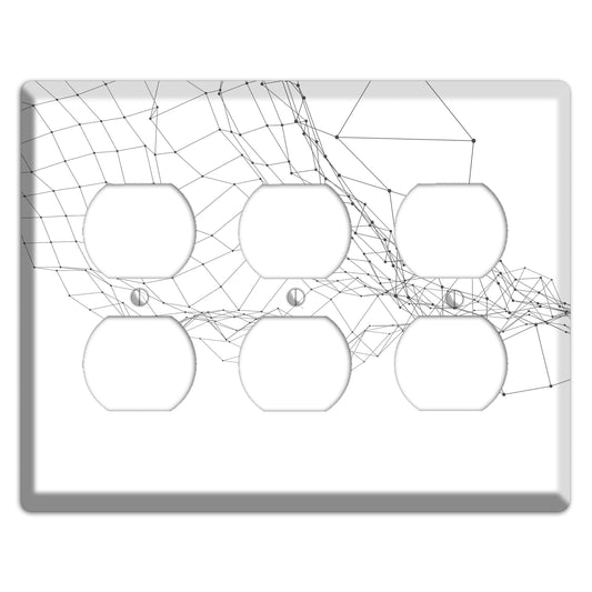 Linear I 3 Duplex Wallplate