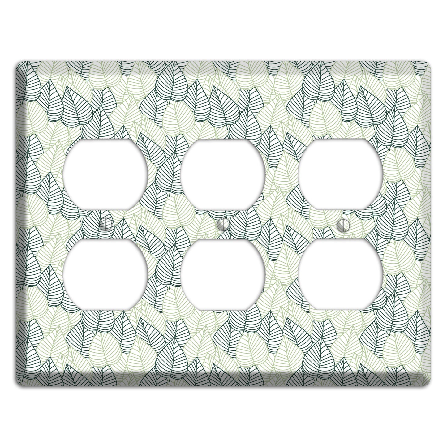 Leaves Style N 3 Duplex Wallplate