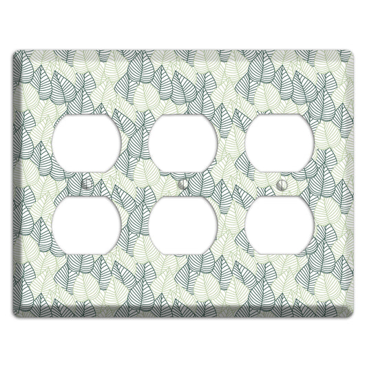 Leaves Style N 3 Duplex Wallplate