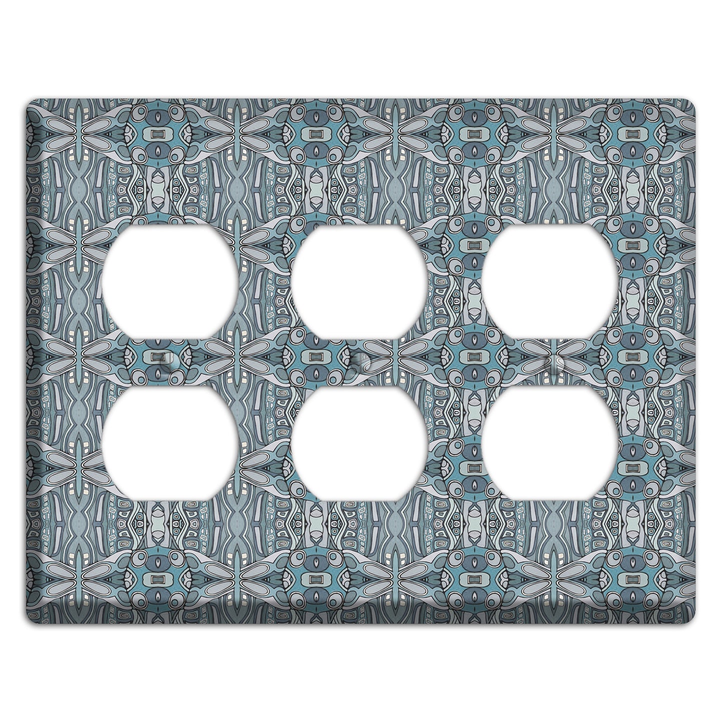 Blue Tapestry 3 Duplex Wallplate