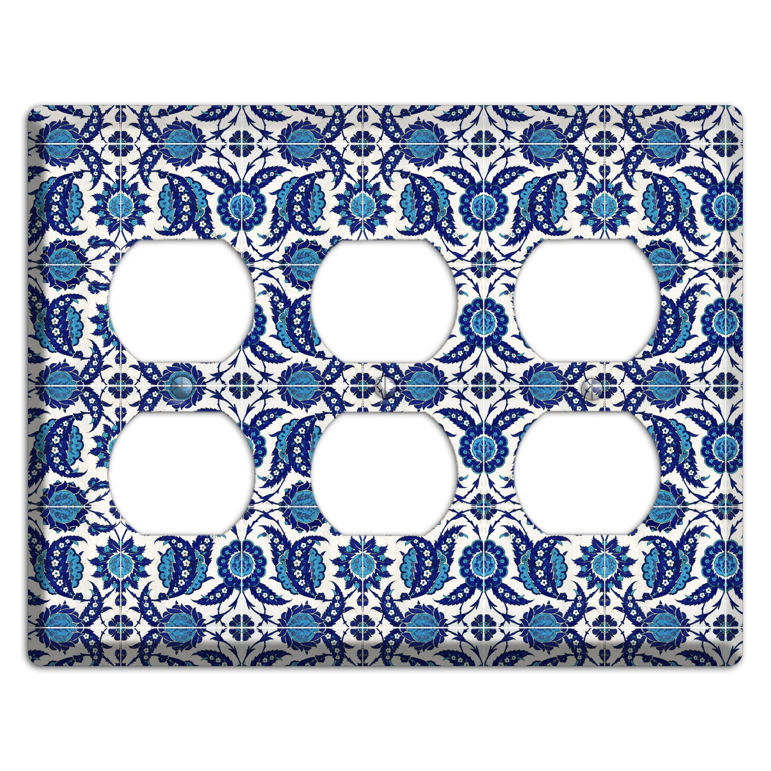 Ornate Paisley Tile 3 Duplex Wallplate