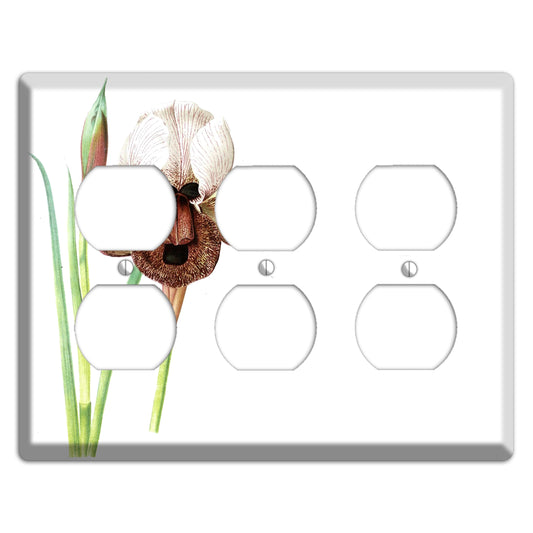 White iris 3 Duplex Wallplate