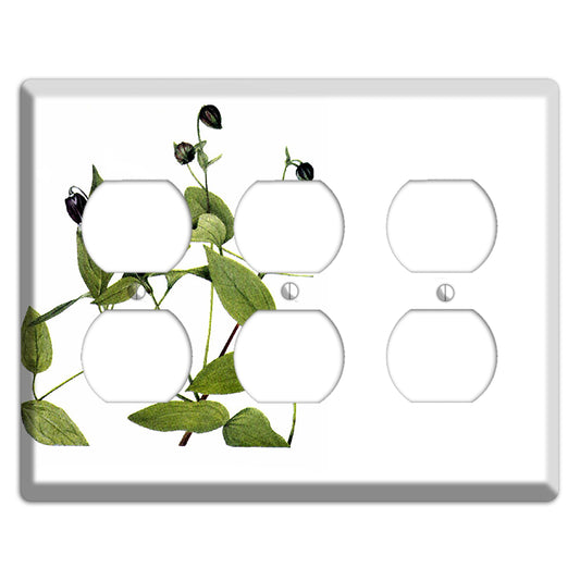 Clematis Viorna 3 Duplex Wallplate