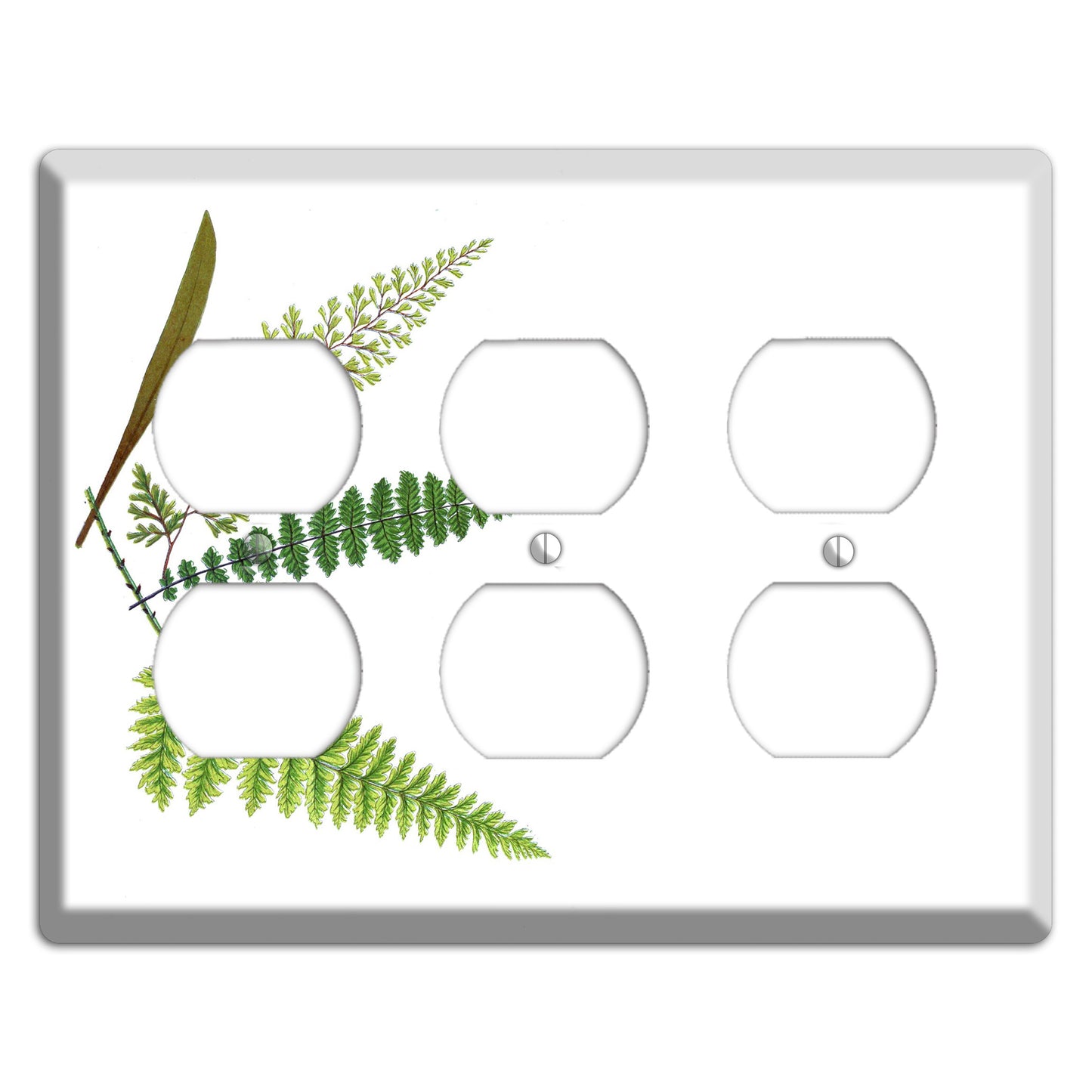 Ferns 3 Duplex Wallplate