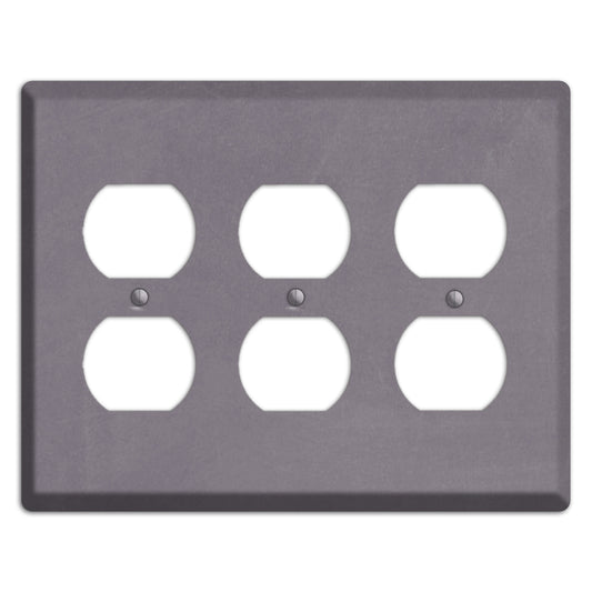 Chalk Purple 3 Duplex Wallplate