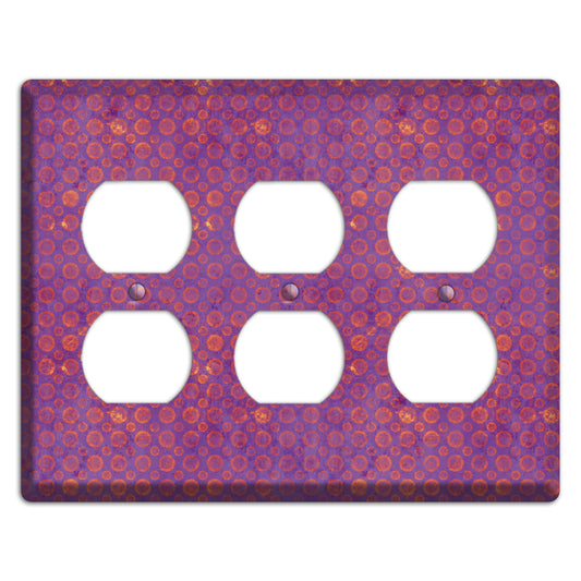 Purple and Pink Circles 3 Duplex Wallplate