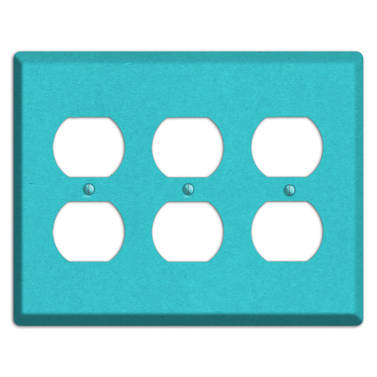 Medium Turquoise Kraft 3 Duplex Wallplate