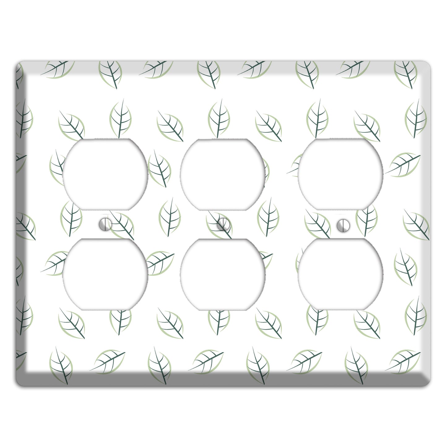 Leaves Style DD 3 Duplex Wallplate