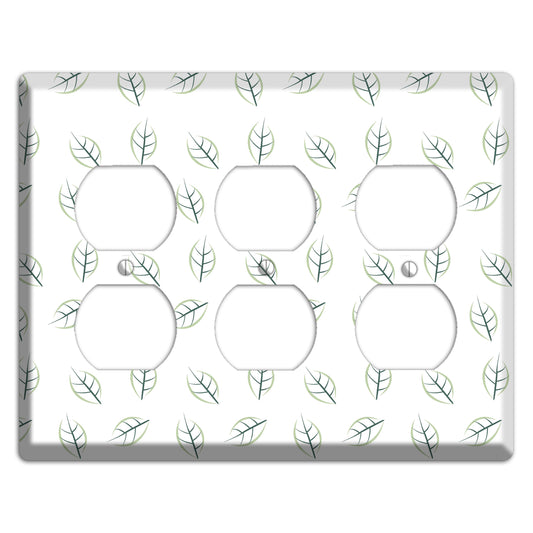 Leaves Style DD 3 Duplex Wallplate