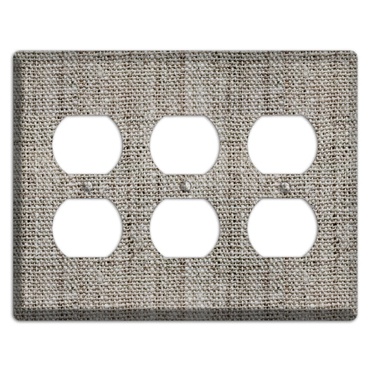 Zorba Burlap 3 Duplex Wallplate