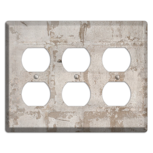 Old Concrete 4 3 Duplex Wallplate