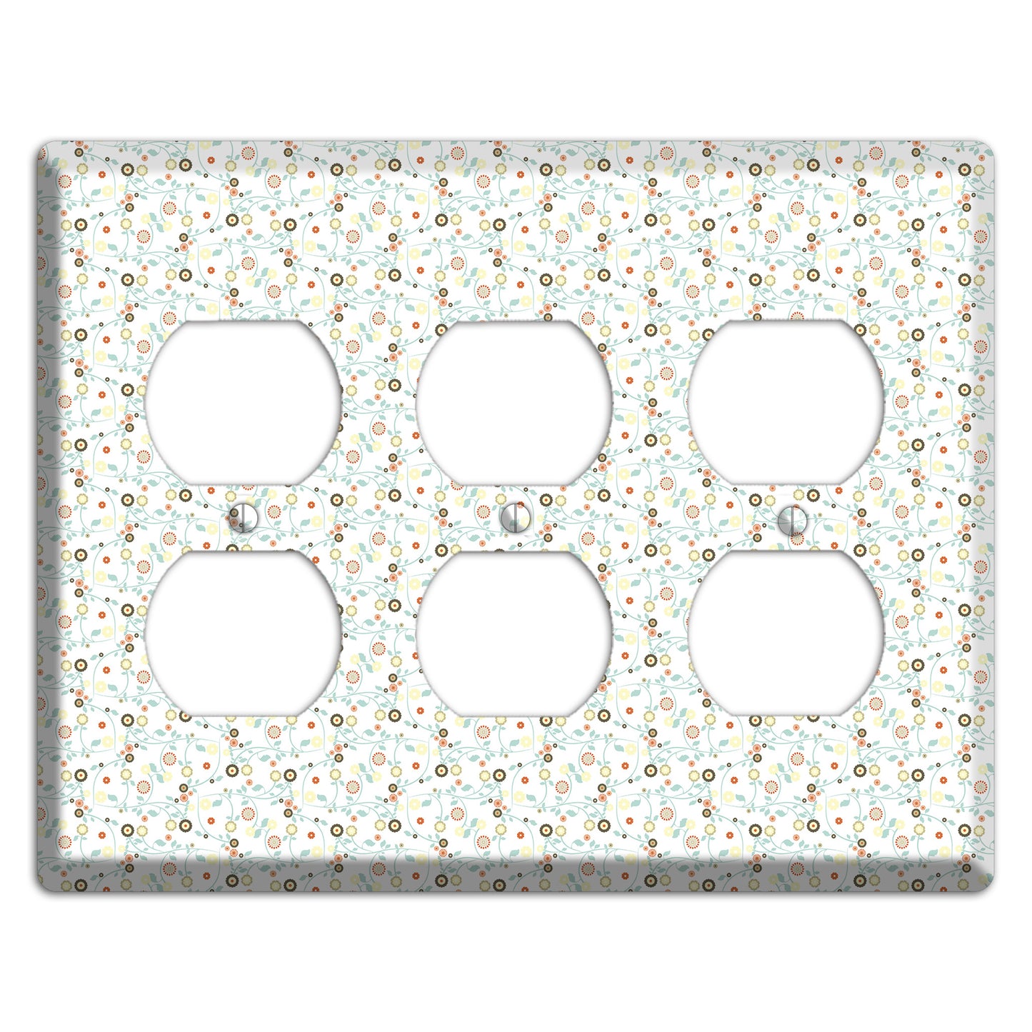 Small Cute Flowers 3 Duplex Wallplate