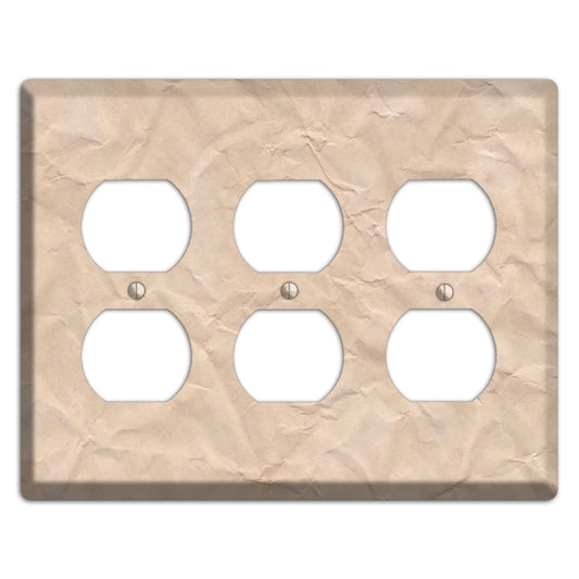 Aged Paper 5 3 Duplex Wallplate