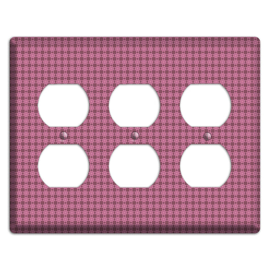 Multi Pink Tiled 3 Duplex Wallplate