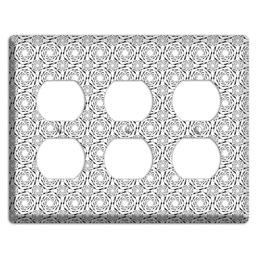 Overlay Hexagon Rotation Repeat 2 3 Duplex Wallplate