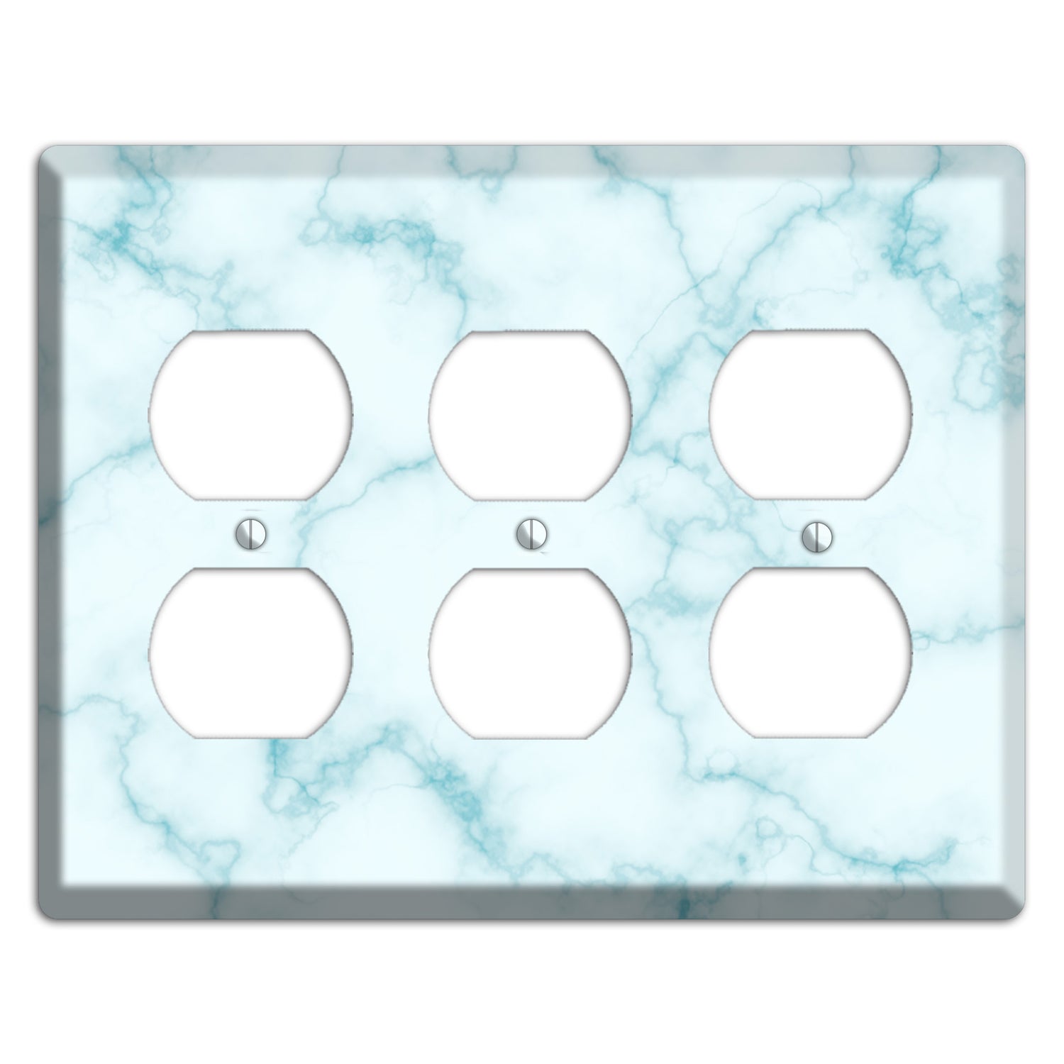 Blue Stained Marble 3 Duplex Wallplate