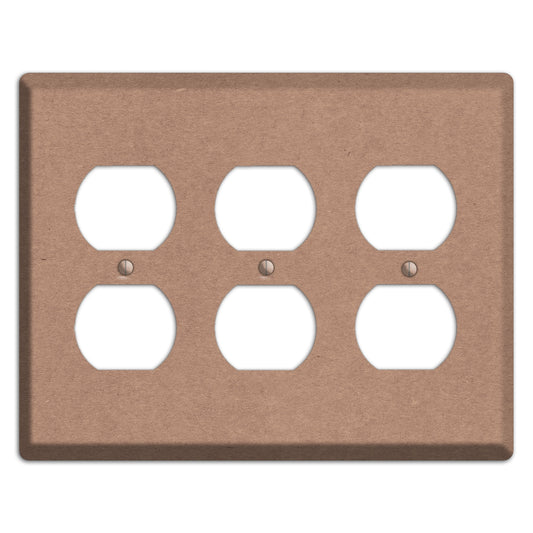 Pale Taupe Kraft 3 Duplex Wallplate