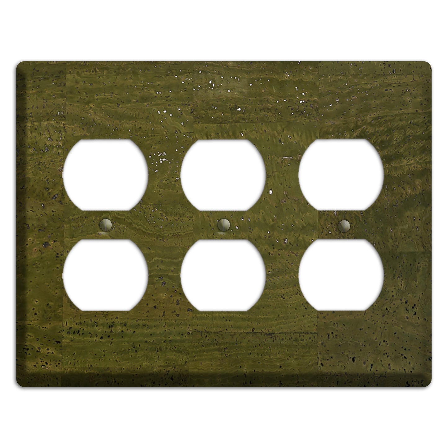 Olive Cork 3 Duplex Wallplate