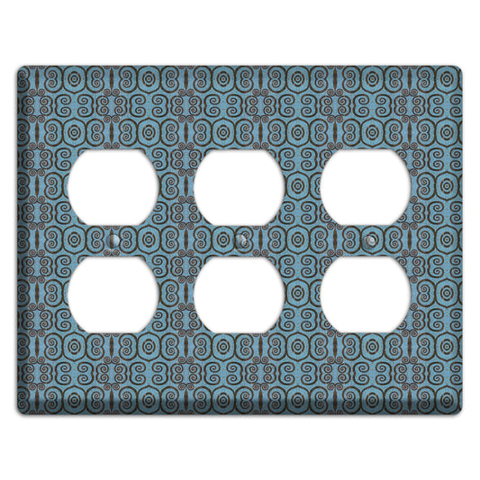 Blue Tapestry 3 Duplex Wallplate