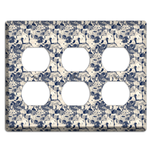 Multi Olive Bubble Dots 3 Duplex Wallplate