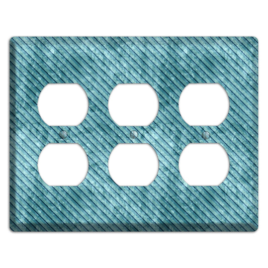 Turquoise Denim 3 Duplex Wallplate