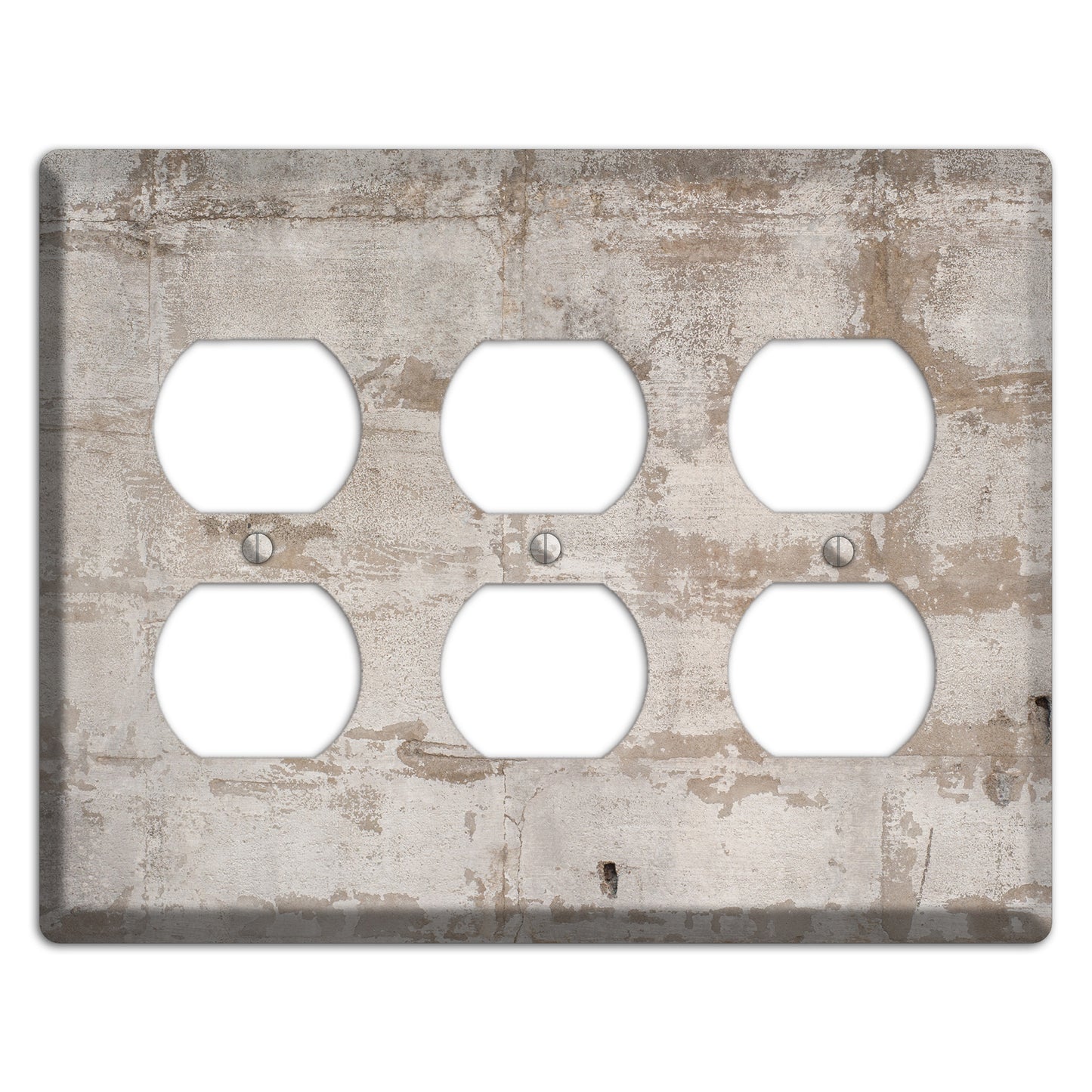 Old Concrete 3 3 Duplex Wallplate