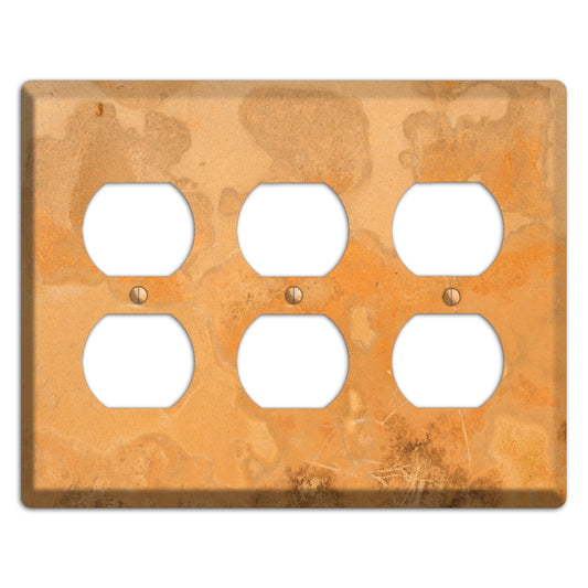 Tan Concrete 3 Duplex Wallplate