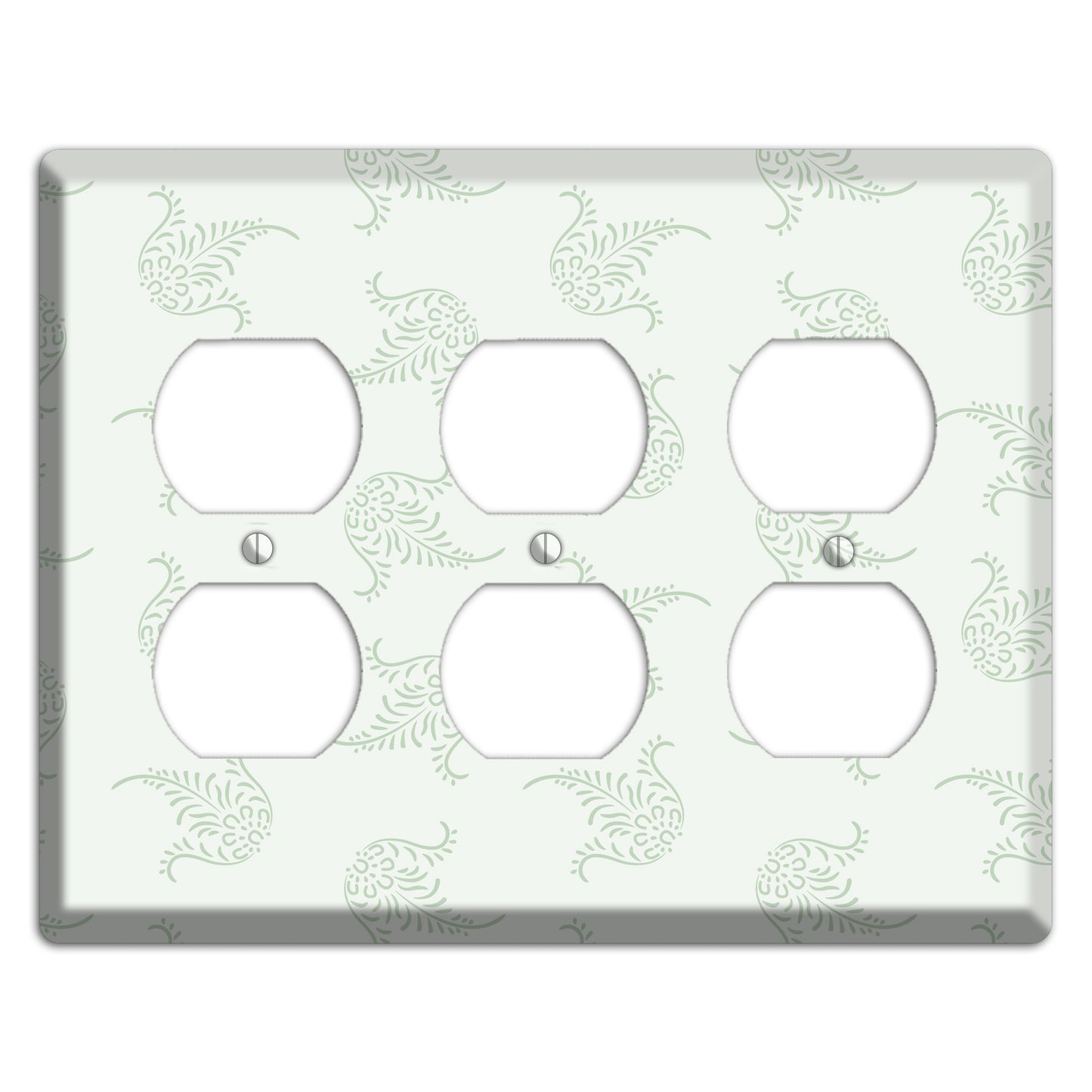 Mint Trefoil Cartouche 3 Duplex Wallplate