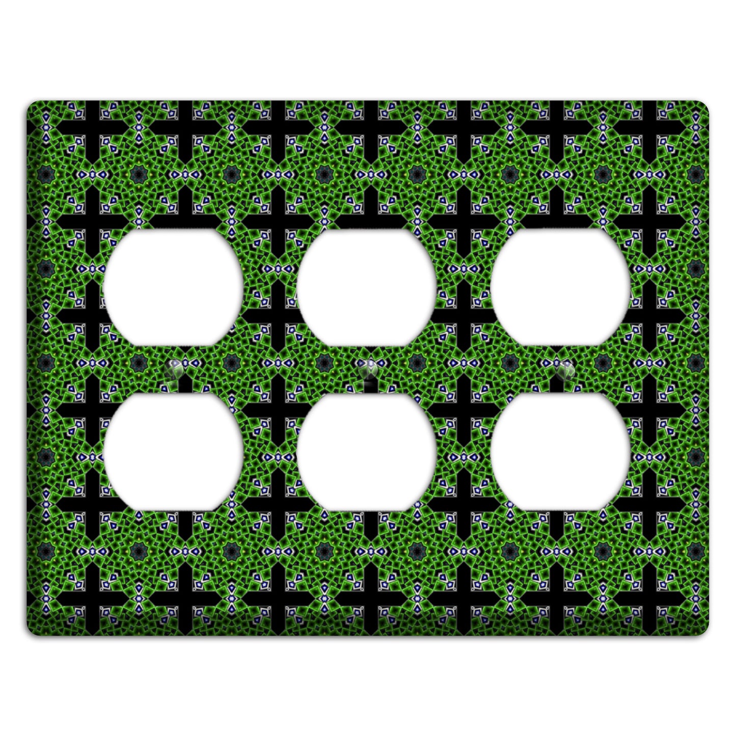 Green Foulard 3 3 Duplex Wallplate