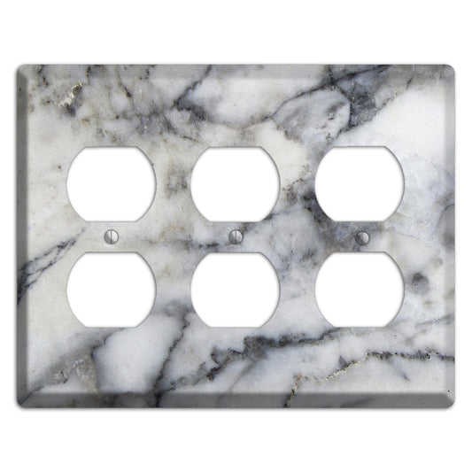 Mid Gray Marble 3 Duplex Wallplate