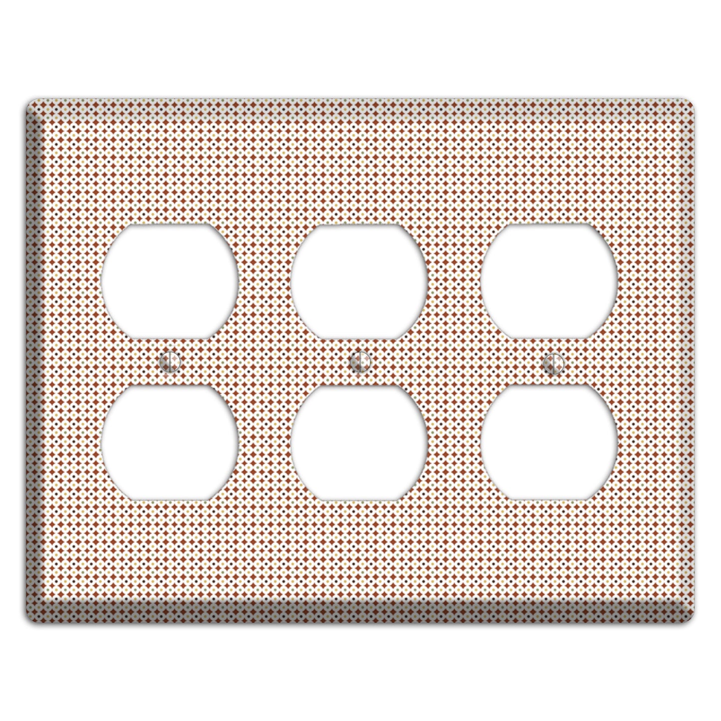 Beige Weave 3 Duplex Wallplate