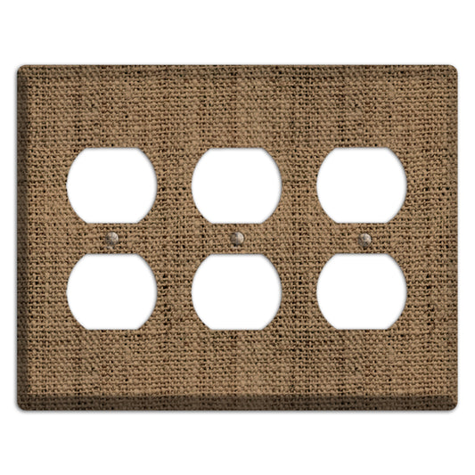 Shadow Burlap 3 Duplex Wallplate