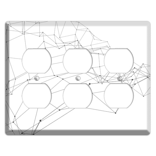 Linear D 3 Duplex Wallplate