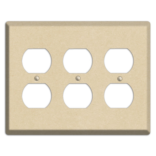 Double Pearl Lusta Kraft 3 Duplex Wallplate