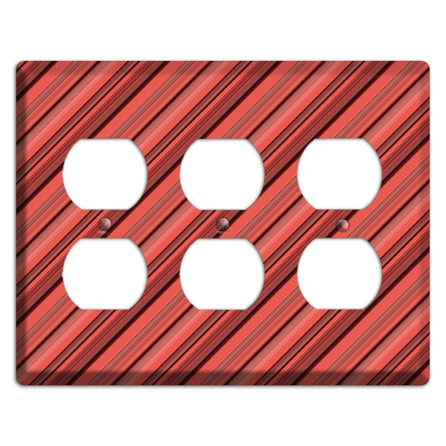 Red Stripes 2 3 Duplex Wallplate