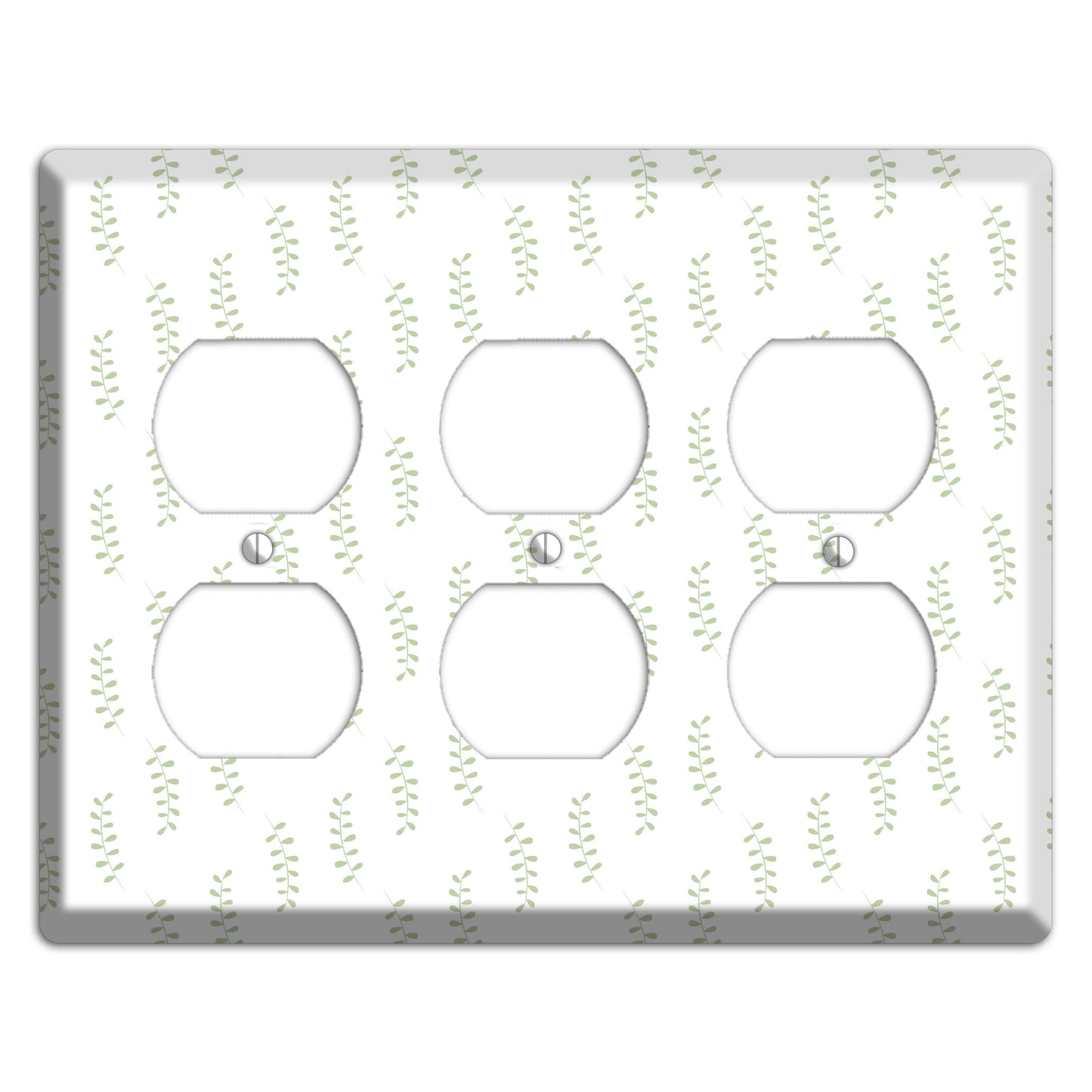 Leaves Style AA 3 Duplex Wallplate