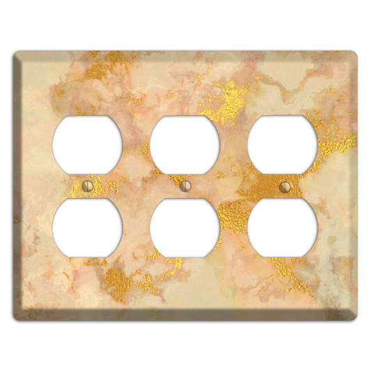 Old Gold Marble 3 Duplex Wallplate