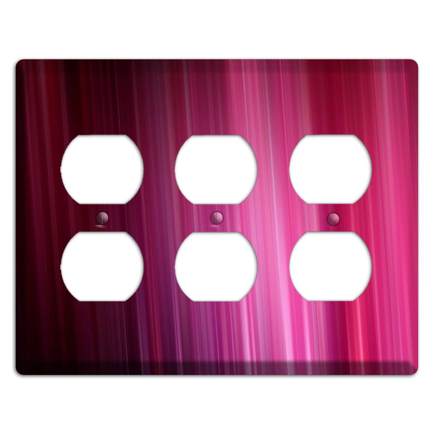 Fuschia Ray of Light 3 Duplex Wallplate