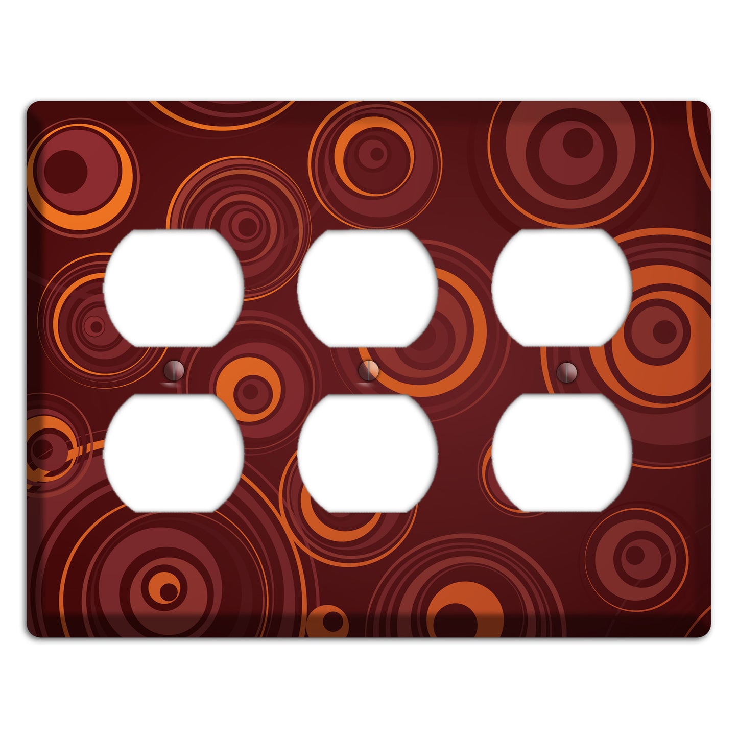 Brown Circles 3 Duplex Wallplate