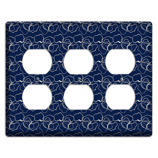 Blue with Irregular Circles 3 Duplex Wallplate